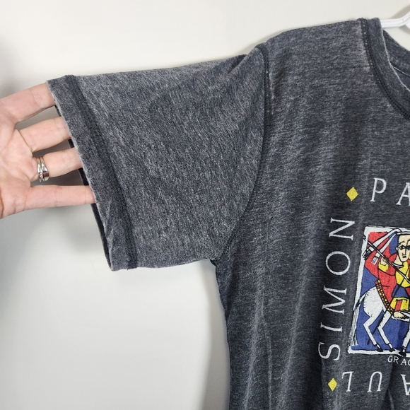 Paul Simon Merch Quiet Celebration Tour Men's Graphic Grey T-shirt Size L Soft - Picture 5 of 14